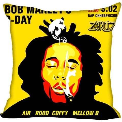 Custom Bob Marley Square Pillowcase