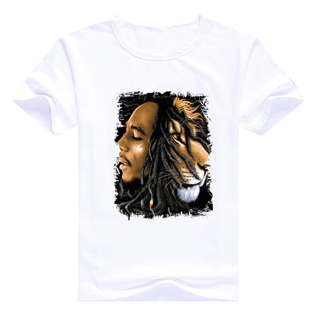 Vogue Men Music Style T Shirt Bob Marley