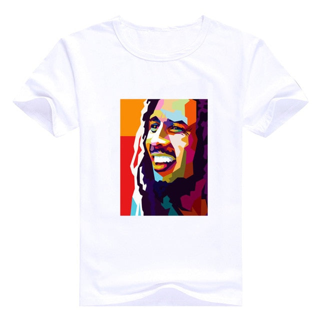 Vogue Men Music Style T Shirt Bob Marley