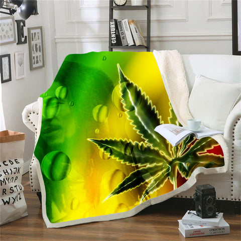 Reggae Bob Marley Skinny Bedspread Throw Bed Blanket