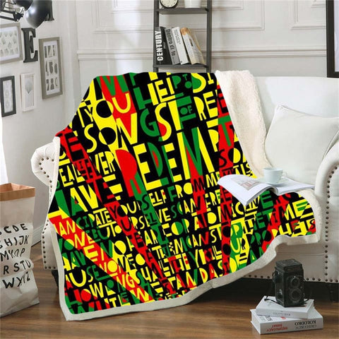 Reggae Bob Marley Skinny Bedspread Throw Bed Blanket