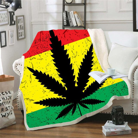 Reggae Bob Marley Skinny Bedspread Throw Bed Blanket