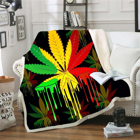 Reggae Bob Marley Skinny Bedspread Throw Bed Blanket