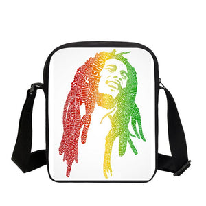 Reggae Bob Marley Character Printing Messenger Bags