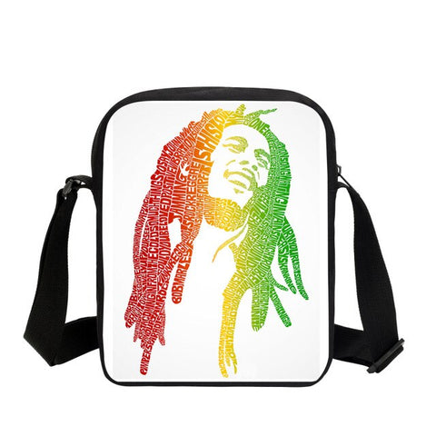 Reggae Bob Marley Character Printing Messenger Bags