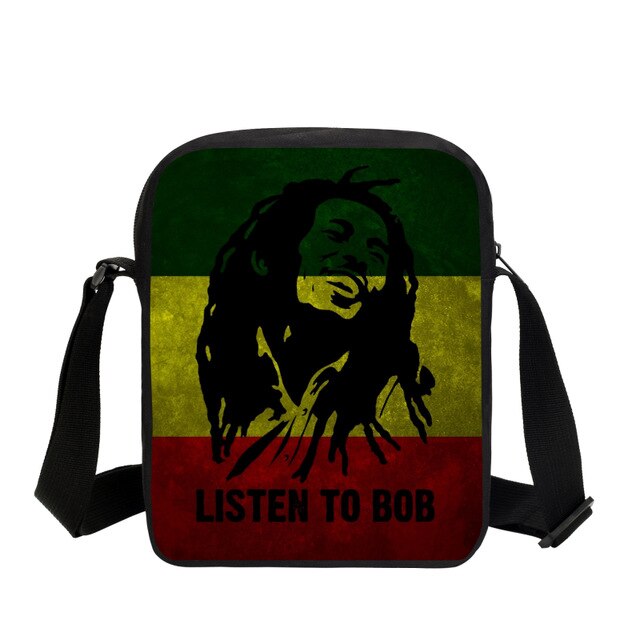 Reggae Bob Marley Character Printing Messenger Bags