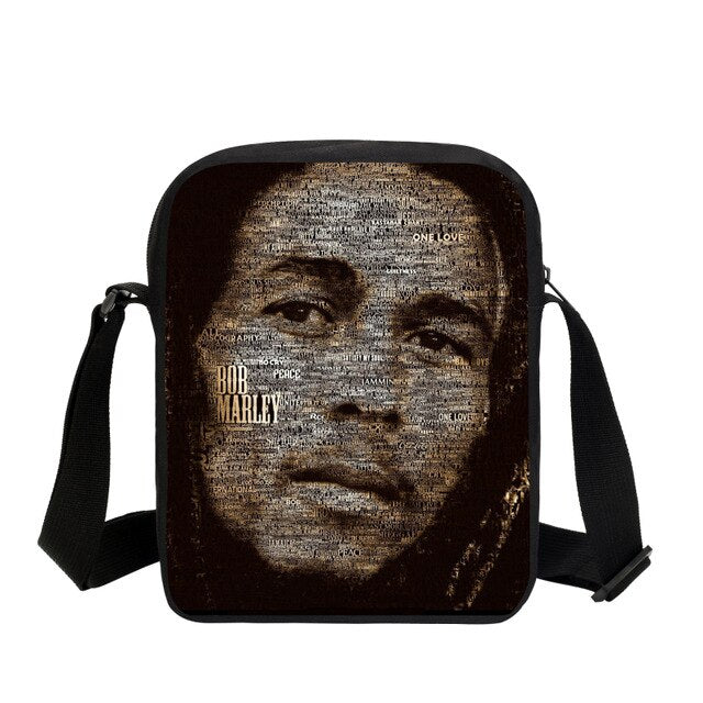 Reggae Bob Marley Character Printing Messenger Bags