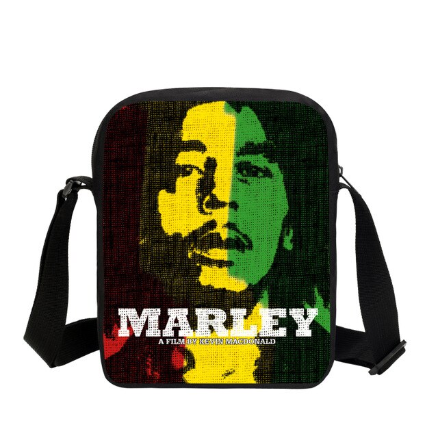 Reggae Bob Marley Character Printing Messenger Bags