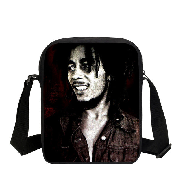 Reggae Bob Marley Character Printing Messenger Bags