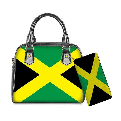 Vintage Jamaica Flag Print 2pcs Crossbody Bag for Women