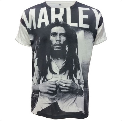 Summer Men's Bob Marley Legend Reggae 3D Print T-Shirt