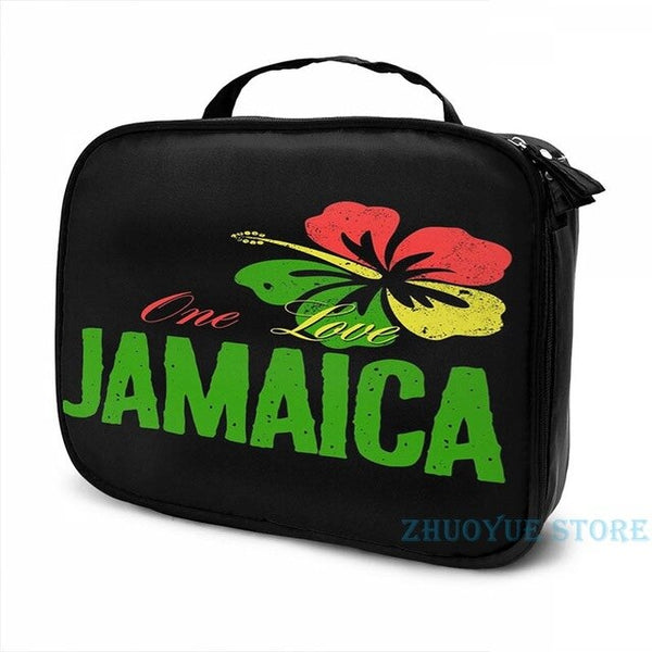 Funny Graphic Print One Love Jamaica USB Charge Backpack