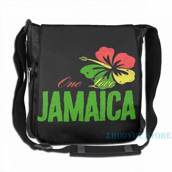 Funny Graphic Print One Love Jamaica USB Charge Backpack