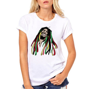 Bob Marley Tshirt Women Summer Funny