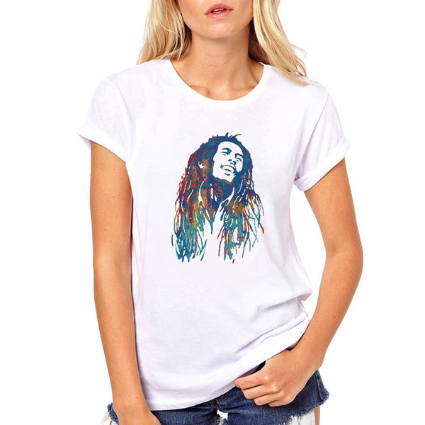 Bob Marley Tshirt Women Summer Funny