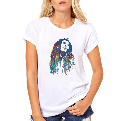 Bob Marley Tshirt Women Summer Funny