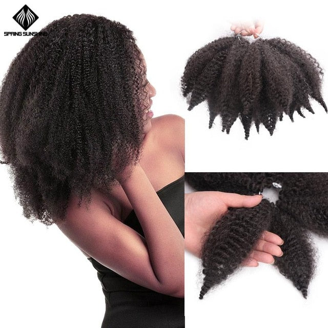 Sunshine 8'' Crochet Black Hair Synthetic Braiding Hair Extensions