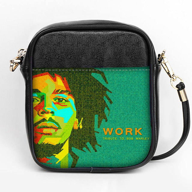 Custom Bob Marley Shoulder Bags Leather